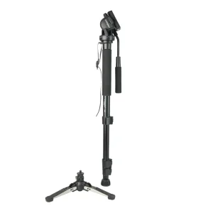 تک‌پایه دوربین یانتنگ مدل VCT-588 و پایه نگهدارنده آن در کنار هم