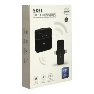 نمای روبروی جعبه میکروفون بی‌سیم تک کاربره مدل SX31