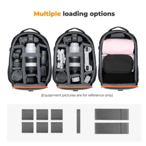 نمای داخلی کوله‌پشتی دوربین کی اند اف کانسپت مدل Nature Wander 05