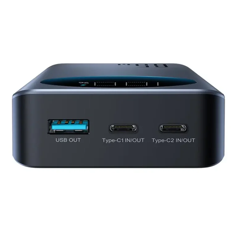 پورت‌های پاور بانک جوی‌روم مدل JR-PBF04 ظرفیت 20000 میلی‌آمپر‌ساعت