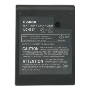 نمای پشتی شارژر باتری دوربین کانن مدل LC-E17 (مشابه اصلی | بدون جعبه)