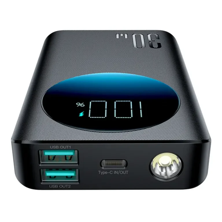 پورت‌های پاور بانک جوی‌روم مدل JR-PBF01 ظرفیت 10000 میلی‌آمپر‌ساعت