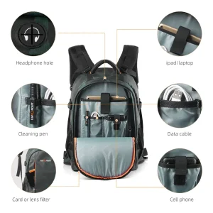 دسترسی به تجهیزات کوله‌پشتی دوربین کی اند اف کانسپت مدل Nature Wander 06