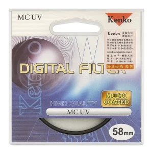 جعبه فیلتر لنز UV کوتینگ‌دار سایز 58 میلی‌متری Kenko