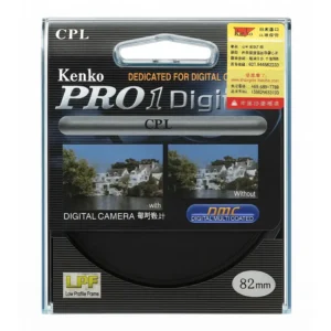 فیلتر لنز پلاریزه سایز 82 میلی‌متری Kenko مدل (W) PRO1D CPL با جعبه