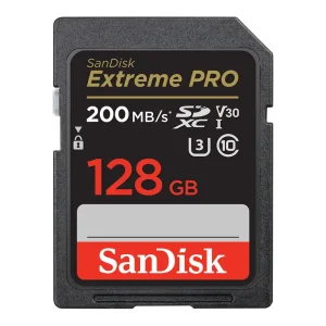 کارت حافظه SD سن‌دیسک Extreme PRO ظرفیت 128 گیگابایت سرعت 200MB/s