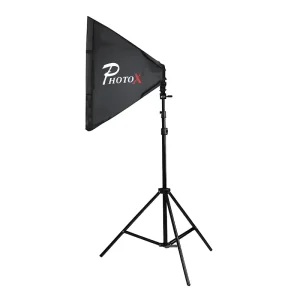 نمای جانبی سافت‌باکس همراه هولدر ۴ لامپ فوتوکس