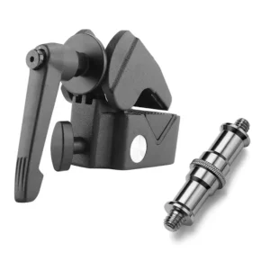 نمای پشتی گیره سوپر کلمپ با دسته رچت‌دار همراه با پیچ دو سر 1/4 و 3/8 اینچ