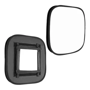 نمای روبرو و پشت سافت‌باکس تاشو پنل LED