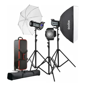 کیت فلاش استودیویی ۳ شاخه گودکس مدل QS300II