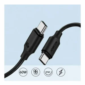 کانکتورهای کابل شارژ سریع USB-C به USB-C جوی‌روم مدل S-A9 طول 1 متر