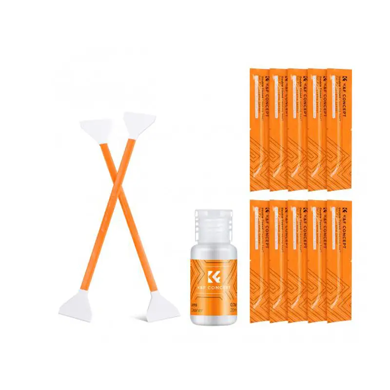 kf-concept-10-pack-24mm-dual-head-full-frame-sensor-cleaning-swab-kit-with-cleaning-fluid-144003009-pic-01 کیت ۱۰ عددی تمیزکننده سنسور فولفریم دو سر ۲۴ میلیمتری K&F CONCEPT به همراه مایع تمیزکننده