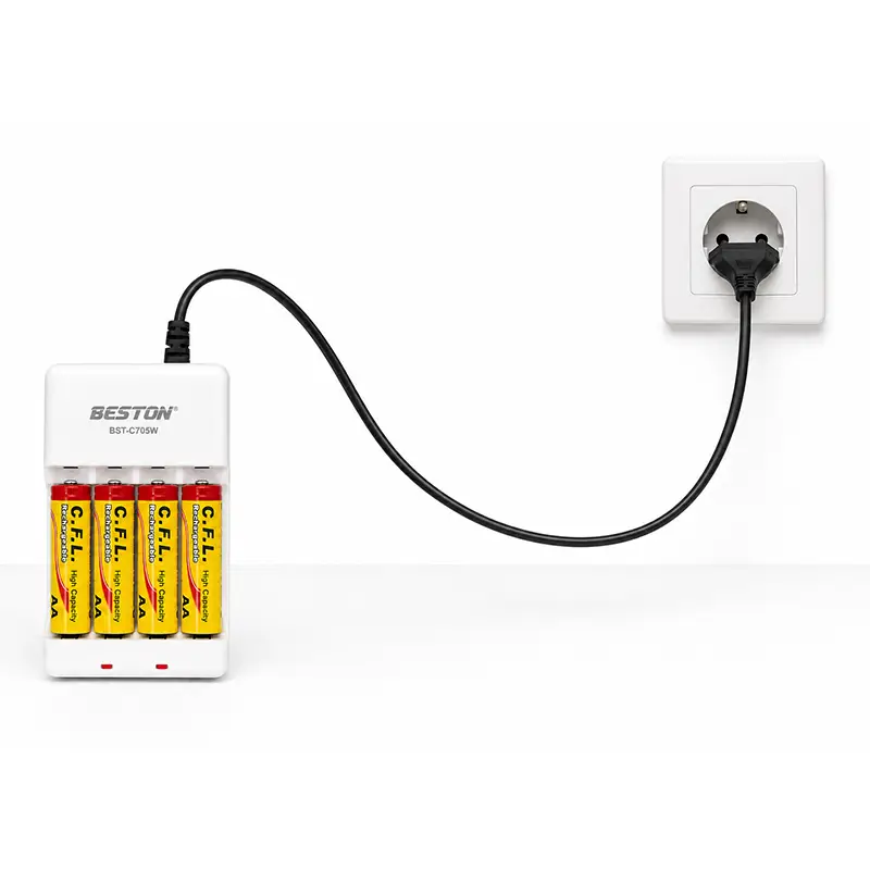 پک باتری شارژی قلمی سی‌.اف‌.ال و شارژر بستون مدل BST-C705W